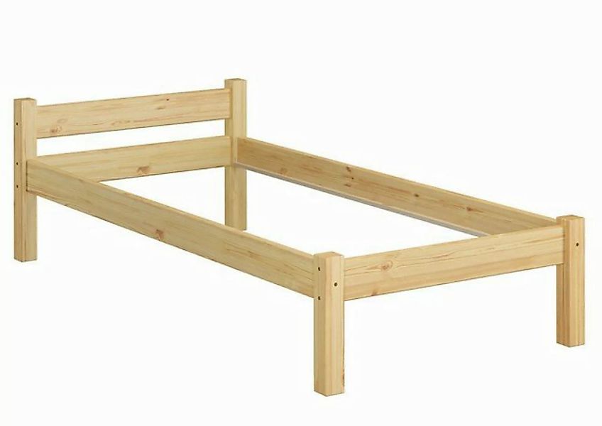 ERST-HOLZ Bett Kiefer-Massivholz Bettgestell schmal 80x200, Kieferfarblos l günstig online kaufen