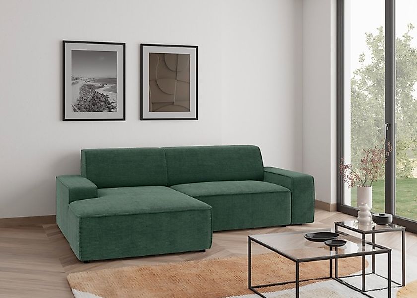 TRENDMANUFAKTUR Ecksofa »Graz, wahlweise mit Sitzvorschub und Bettkasten, L günstig online kaufen