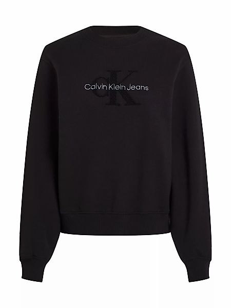 Calvin Klein Jeans Sweatshirt CHENILLE MONOLOGO CREWNECK mit Logostickerei günstig online kaufen