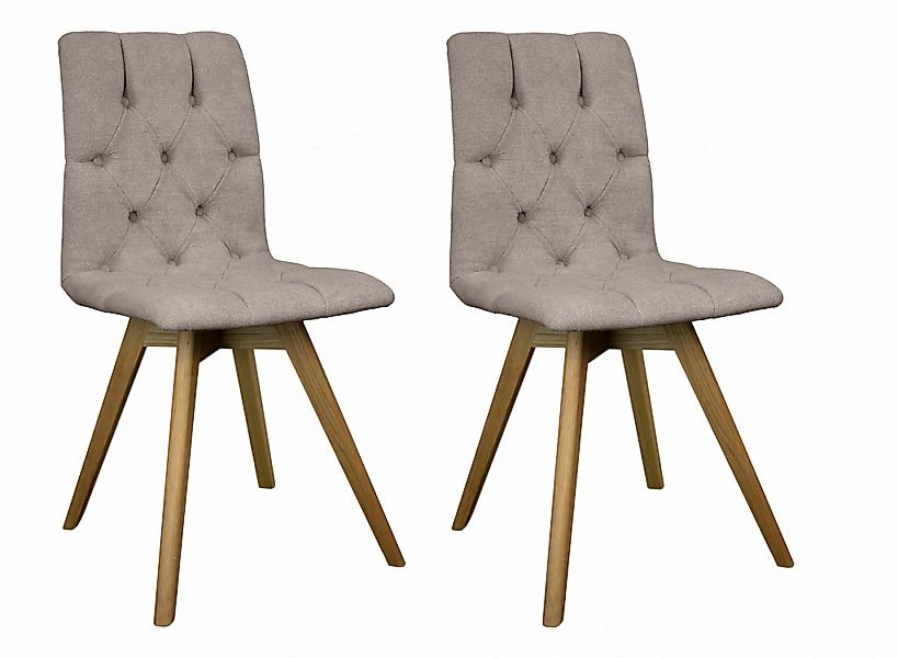 OTTO home Esszimmerstuhl "Rania" (Set) 2 Stk.Massivholzgestell, mit Knopfhe günstig online kaufen