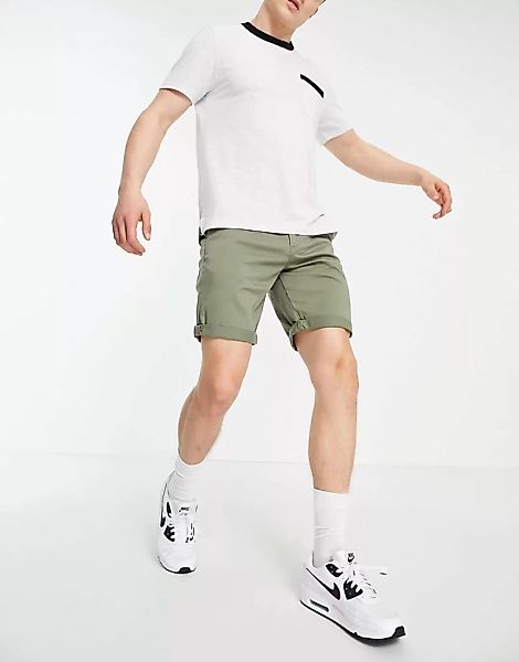 Jack & Jones Intelligence – Chino-Shorts in Khaki-Grün günstig online kaufen