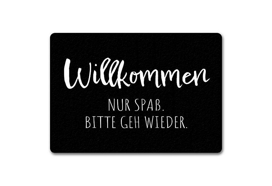 speecheese Fußmatte Hau ab Fußmatte in 35x50 cm ohne Rand Willkommen Nur Sp günstig online kaufen