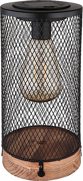 GLOBO LIGHTING LED Solarleuchte »SOLARLEUCHTE HOLZ NATURFARBEN, 1XLED«, 1 f günstig online kaufen
