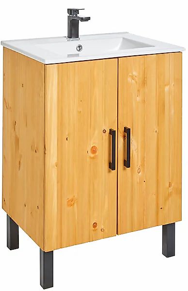 welltime "Mary" inkl. Becken, Landhaus, Breite 60 cm, aus Massivholz günstig online kaufen