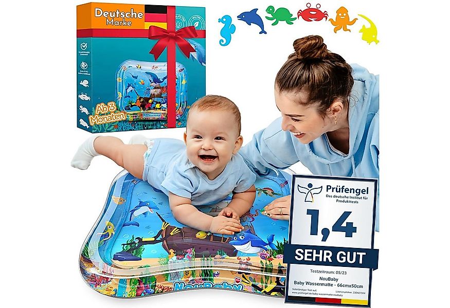 NouBaby Spielmatte Wassermatte Baby BPA Frei Groß I Babymatte und Spielzeug günstig online kaufen
