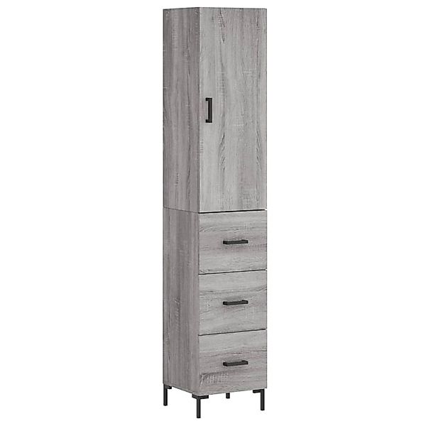 vidaXL Highboard Grau Sonoma 34,5x34x180 cm Holzwerkstoff 3198855 günstig online kaufen