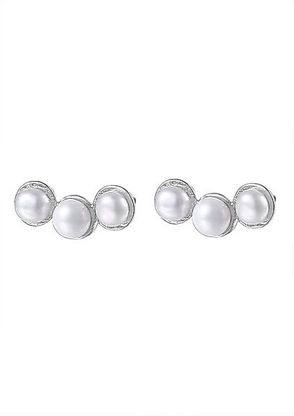 Hey Happiness Perlenohrringe Trio Perlen, Silber Ohrstecker 18K Gold, Ohrri günstig online kaufen