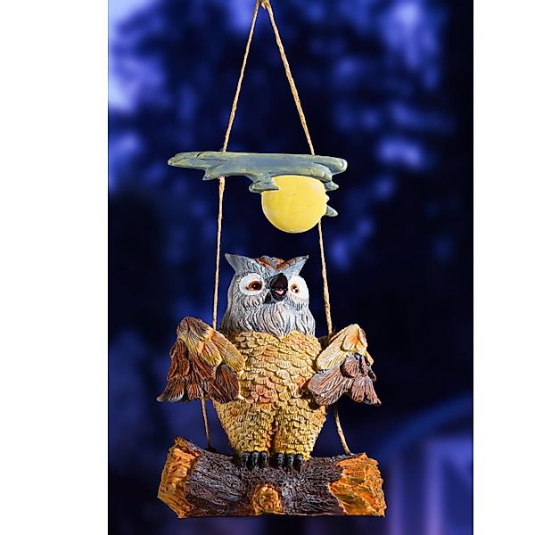 dynamic24 Gartenfigur, Eule im Mondschein Uhu günstig online kaufen