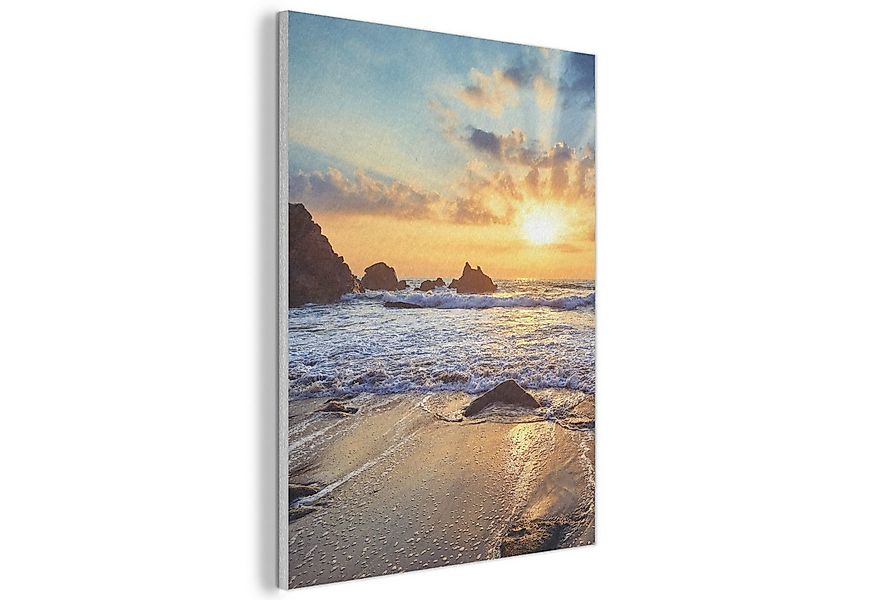 MuchoWow Gemälde Strand - Sonnenuntergang - Natur - Meer - Landschaft, Foto günstig online kaufen