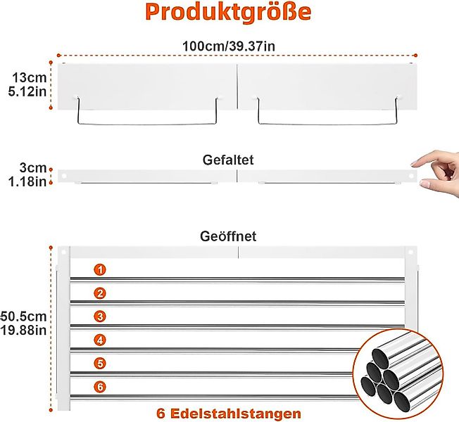 PRIISF Flügelwäschetrockner Wandtrockner Heizkörper Wandwäschetrockner Wäsc günstig online kaufen