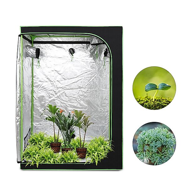 Clanmacy Gewächshaus Growzelt Growbox 120x60x180cm Indoor günstig online kaufen