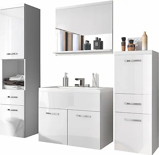 welltime Badmöbel-Set »ELDA« Komplett-Set, 5 Stk. tlg. günstig online kaufen