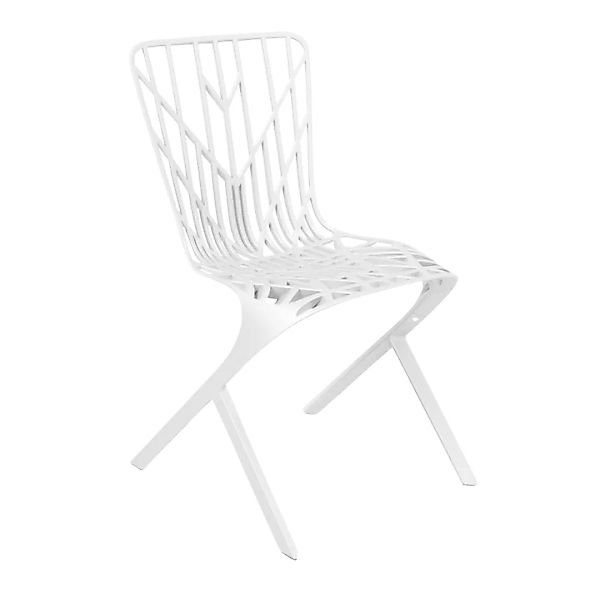 Knoll International - Washington Skeleton Stuhl - weiß/mit Kunststoffgleite günstig online kaufen