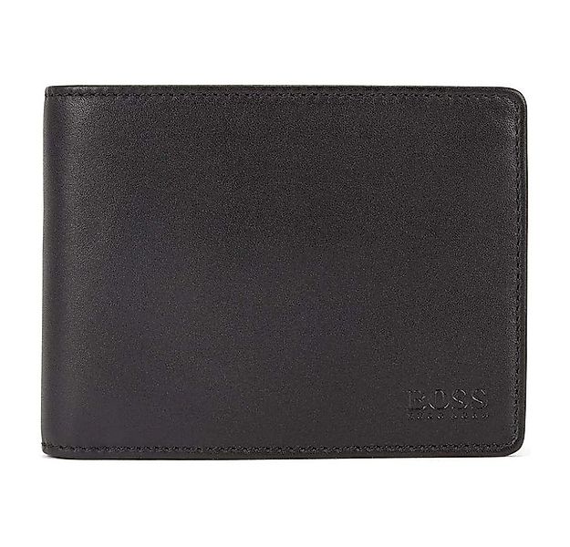 BOSS Geldbörse Arezzo Trifold Herren Portemonnaie aus Leder mit geprägtem L günstig online kaufen