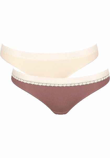 sloggi Brasilslip "GO Ribbed", (2er Pack), Feinripp, Stretch-Spitze, bequem günstig online kaufen