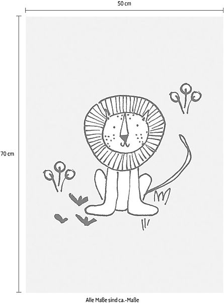 Komar Bild "Scribble Lion", Tiere, (1 St.), Wandbild zur Dekoration - ohne günstig online kaufen