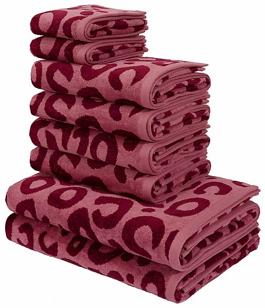 my home Handtuch Set »Anna Leopardmuster, 8-tlg Handtuch-Set, 100% Baumwoll günstig online kaufen