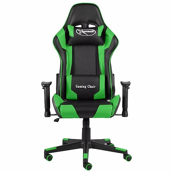 vidaXL Gaming-Stuhl Drehbar Grün PVC Modell 2 günstig online kaufen