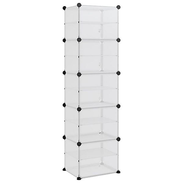 vidaXL Schuhschrank Schuhregal Transparent 44x31,5x153,5 cm Kunststoff Poly günstig online kaufen