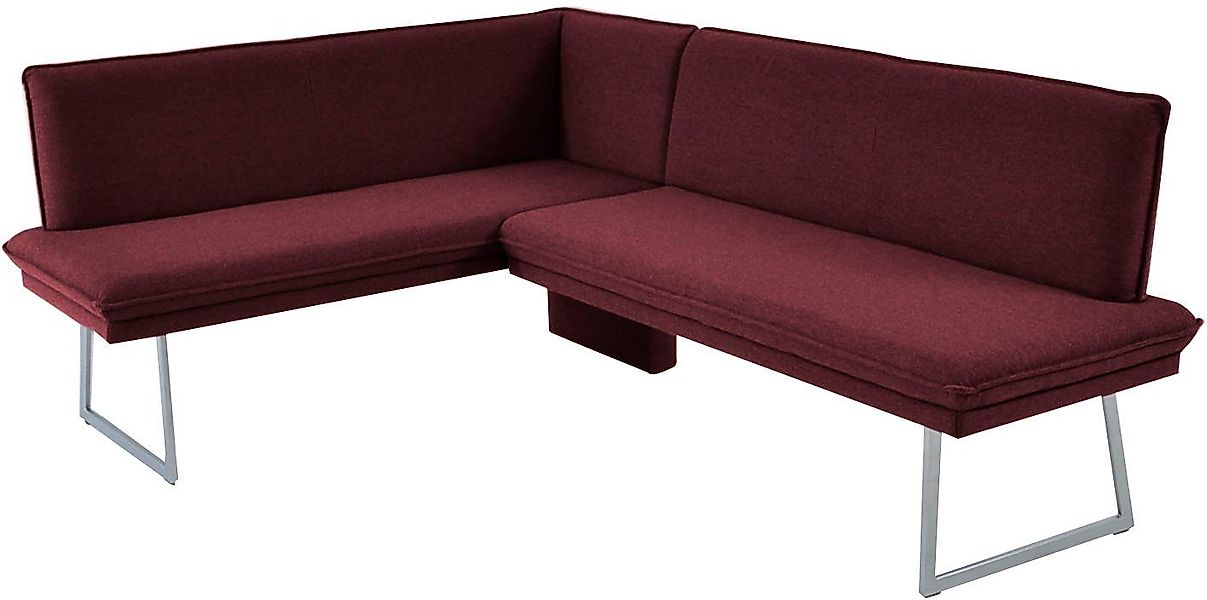 K+W Komfort & Wohnen Eckbank mit Sattlernaht und schmaler Kufe, langer Sche günstig online kaufen