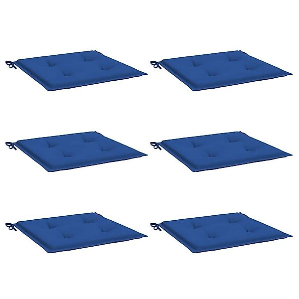 vidaXL Sitzauflage Gartenstuhl-Kissen 6 Stk. Königsblau günstig online kaufen