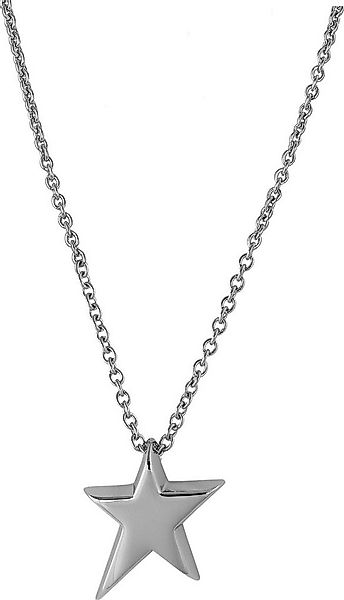 Amello Edelstahlkette Amello Stern Halskette silber glänzend (Halsketten, H günstig online kaufen