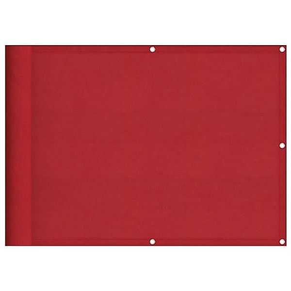 vidaXL Balkon-Sichtschutz Rot 75x700 cm 100 % Polyester-Oxford 42002129 günstig online kaufen