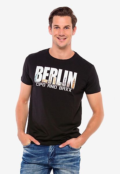 Cipo & Baxx T-Shirt "Schriftzug Berlin", hoher Tragekomfort günstig online kaufen