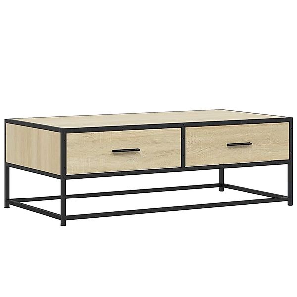 vidaXL Couchtisch Sonoma-Eiche 100x50x35 cm Holzwerkstoff und Metall 848780 günstig online kaufen