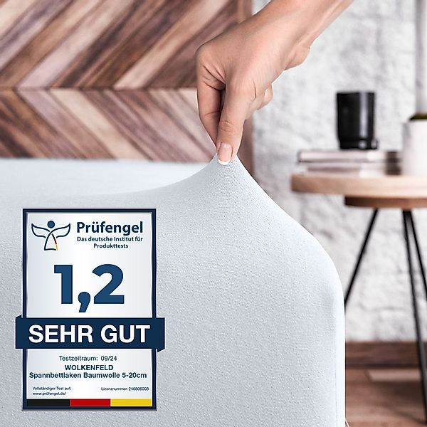Wolkenfeld Spannbettlaken "100% Baumwolle - Superweiches Bettlaken für Matr günstig online kaufen