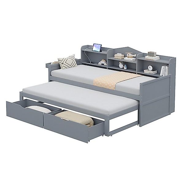 OKWISH Kinderbett Einzelbett Daybett Tagesbett Schlafsofa mit Ausziehbett 9 günstig online kaufen