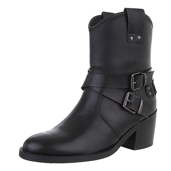 Ital-Design Damen Bikerschuhe Biker Westernstiefelette (87740325) günstig online kaufen