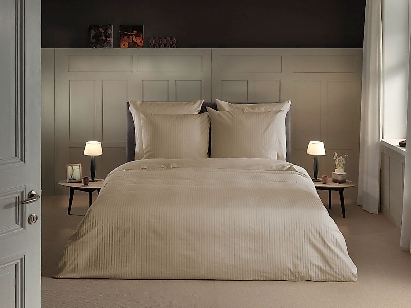 Heckett & Lane Bettwäsche "Banda" 2 Stk. tlg. hochwertiges Mako-Satin, Stre günstig online kaufen