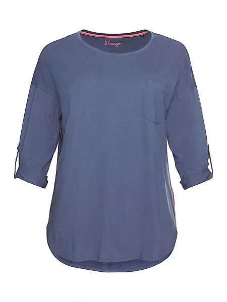 Sheego Langarmshirt "Große Größen", mit Krempelärmel, hinten länger geschni günstig online kaufen