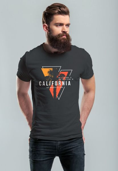 Neverless Print-Shirt Herren T-Shirt California Los günstig online kaufen