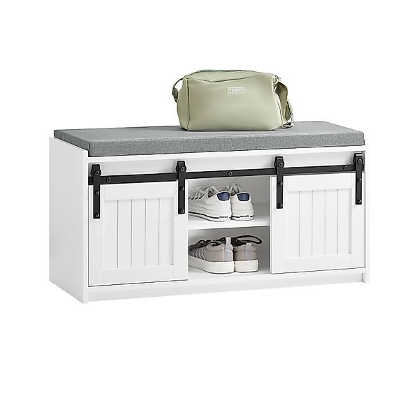 SoBuy Schuhbank mit Sitzfläche Sitzbank mit Stauraum Schuhregal 90x46x35cm günstig online kaufen