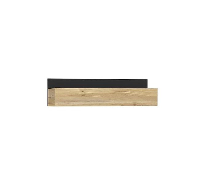 Wandregal QUAYLE von Forte Schwarz / Mauvella Eiche günstig online kaufen