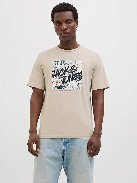 Jack & Jones Print-Shirt "JJHAWAII SHAPE TEE SS CREW NECK" günstig online kaufen