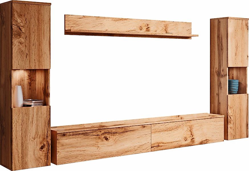 INOSIGN Wohnwand "PARIS, Vitrine Türanschlag links/rechts wechselbar" Kompl günstig online kaufen