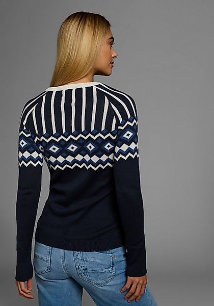 AJC Jacquardpullover mit Norwegermuster in verschiedenen Farbvarianten günstig online kaufen