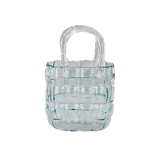 FELIXLEO Dekovase Handtaschenvase aus Glas schillernde günstig online kaufen