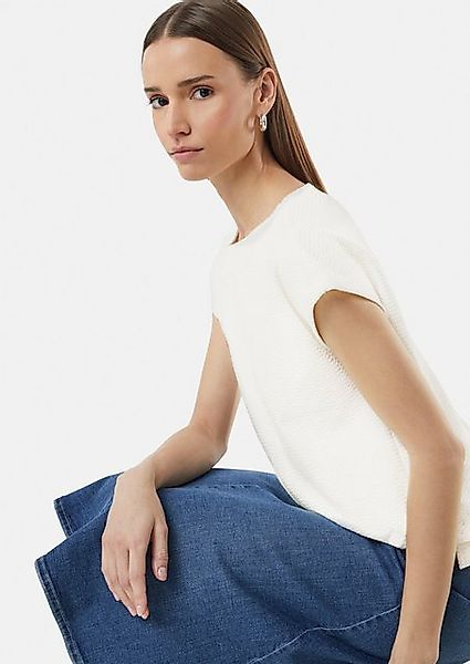 comma casual identity Kurzarmshirt T-Shirt mit Strukturmuster und überschni günstig online kaufen