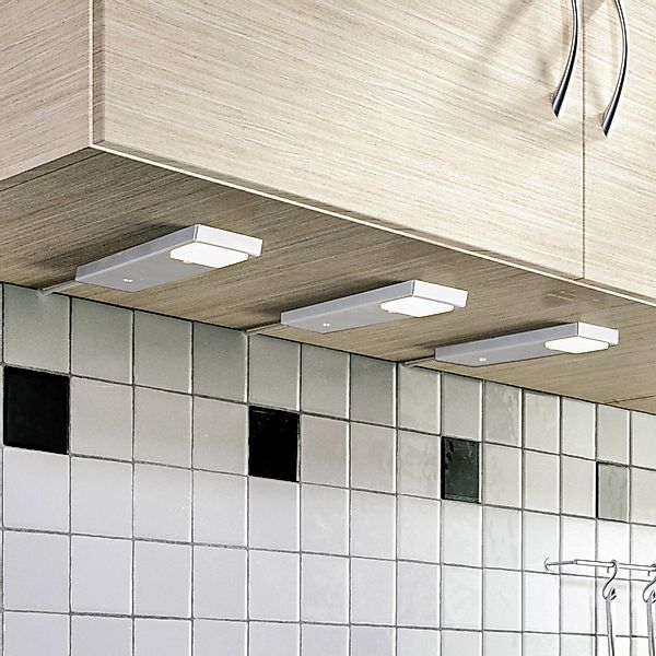 Lindby Amaryll LED-Unterbauleuchte, 3er-Set silber günstig online kaufen