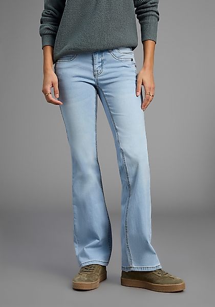 Arizona Bootcut-Jeans mit Keileinsätzen ausgestellte Beinform, günstig online kaufen