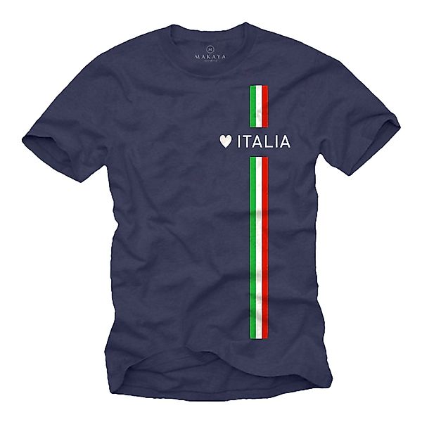 MAKAYA T-Shirt Herren Italia Herz Italienische günstig online kaufen