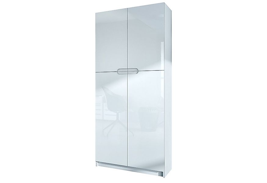 Vladon Aktenschrank Logan (Aktenschrank, mit 5 Fächern und 4 Türen) Weiß ma günstig online kaufen