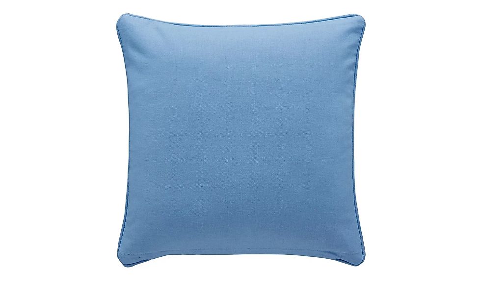 HOME STORY Kissen  Bella - blau - 100% Polyesterfüllung - 40 cm - Sconto günstig online kaufen