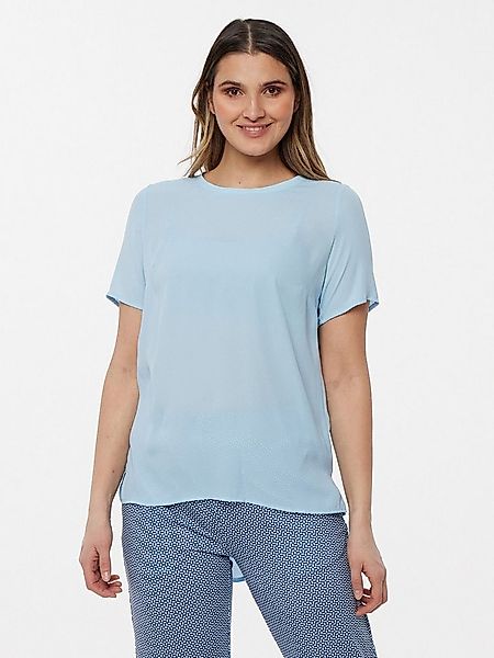 MIALUSSO Chiffonbluse Kurzarmshirt mit Biesen mit Biesen günstig online kaufen
