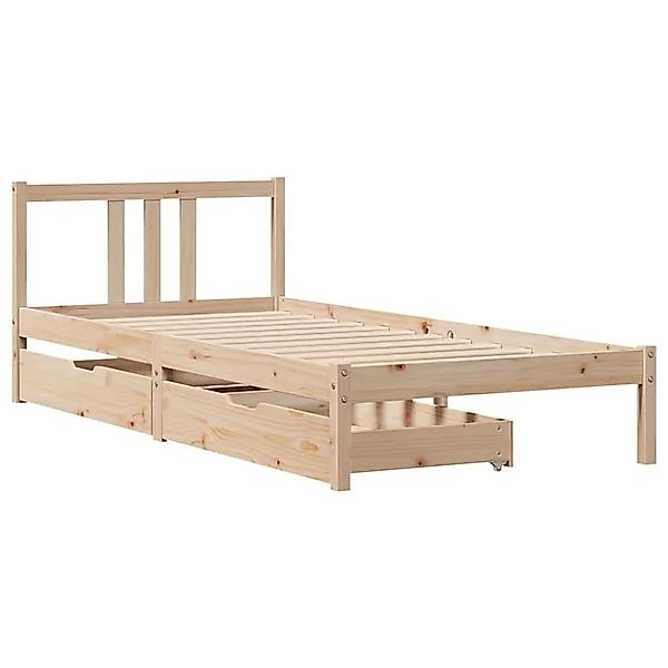 vidaXL Massivholzbett ohne Matratze 75x190 cm Kiefernholz 3301620 günstig online kaufen