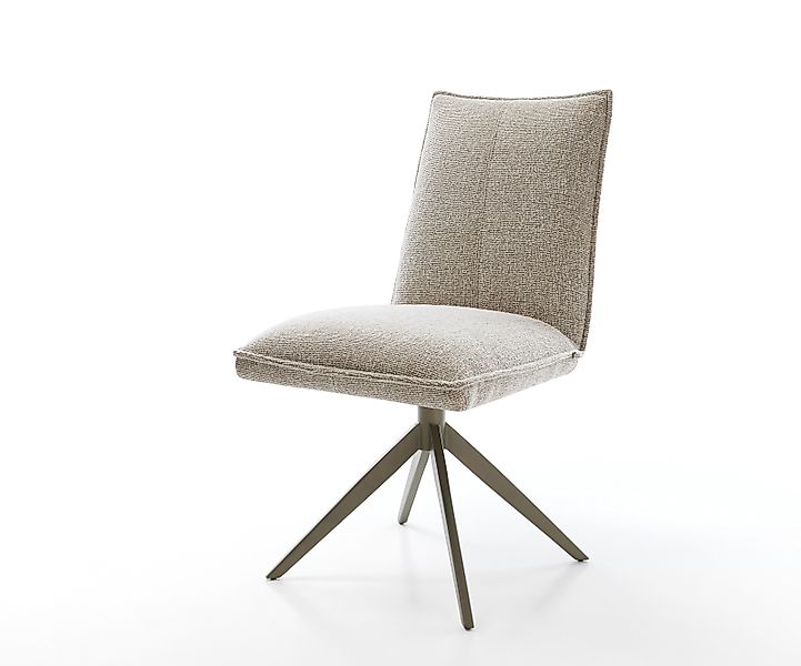 Drehstuhl Lelio-Flex Webstoff Soft Beige Kreuzgestell breit Effektfinish Ti günstig online kaufen